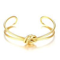 Roestvrij staal armbanden, gold plated, voor vrouw, Binnendiameter:Ca 62mm, Verkocht door PC