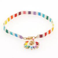 Seedbead Pulsera, con aleación de zinc, hecho a mano, para mujer, color mixto, longitud 15 Inch, Vendido por UD