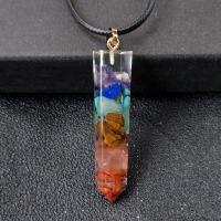 Gemstone Přívěsky Šperky, Přírodní Quartz, s Přírodní kámen, smíšené barvy, 10x40mm, Prodáno By PC