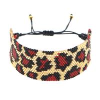 Seedbead Armband, mit Terylen Schnur, Modeschmuck & gewebte Muster & Leopard Muster, 280mm, verkauft von PC