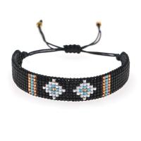 Seedbead Armband, met Textiel binnenwerk Cord, mode sieraden & geweven patroon, 280mm, Verkocht door PC