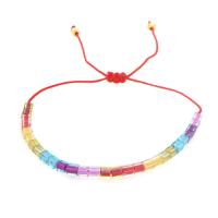 Seedbead Armbånd, med Terylene Cord, mode smykker, blandede farver, 280mm, Solgt af PC