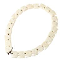 Ox Bone Üveggyöngy, Elefánt, különböző méretű a választás, fehér, Naponta eladott Kb 15.35 inch Strand