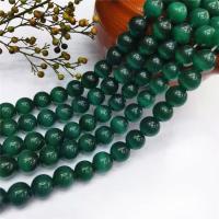 Katten Oog Sieraden Kralen, Cats Eye, Ronde, gepolijst, DIY, groen, Per verkocht 38 cm Strand