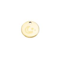 Stainless Steel Pendants Round plated Sold By Bag