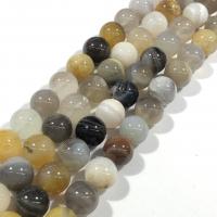 persisk Jade Bead, Rund, polerad, DIY, blandade färger, Såld Per 38 cm Strand