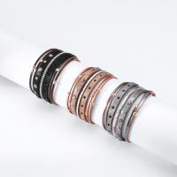 PU leder koord armbanden, met Zinc Alloy, mode sieraden & voor vrouw & met strass, meer kleuren voor de keuze, 25x60mm, Lengte 7.64 inch, Verkocht door PC