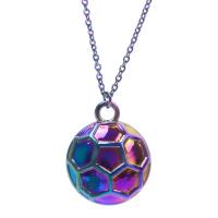 Pendentifs en alliage de zinc, Football, Placage coloré, bijoux de mode, multicolore, 12x4x15mm, Vendu par PC