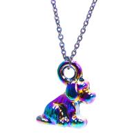 In lega di zinco animali pendenti, lega in zinco, Cane, placcato multicolore, gioielli di moda, multi-colore, 8x5x10mm, Venduto da PC