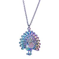 Sinc Alloy Pendants Ainmhithe, Peacock, ildaite plátáilte, jewelry faisin, il-daite, 33x5x43mm, Díolta De réir PC