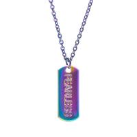 En alliage de zinc message Pendentifs, Placage coloré, bijoux de mode & avec le motif de lettre, multicolore, 8x2x21mm, Vendu par PC