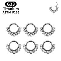 Titanium Steel Nose Piercing Jewelry & micro pave cubic zirconia & for woman original color Sold By PC