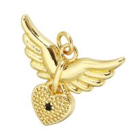 Cubic Zirconia Micro Pave Brass Pendant gold color plated micro pave cubic zirconia Approx 2mm Sold By Lot