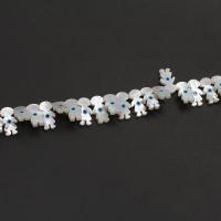 天然白いシェル・ビーズ, 白い貝, 女の子, DIY & エナメル, ホワイト, 15x8x2mm, 60パソコン/ストランド, で販売される 38 センチ ストランド