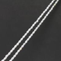 Natural White Helmiäinen, Valkoinen kuori, Kyynel, tee-se-itse, valkoinen, 5x3x3mm, Myyty Per 38 cm Strand