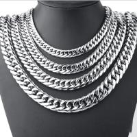 Stainless Steel Chain Ogrlica, Nehrđajući čelik, pozlaćen, modni nakit & bez spolne razlike & različite veličine za izbor, izvorna boja, Prodano By PC