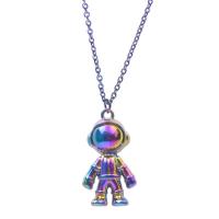 Zink Alloy Halsband, Robot, färgrik pläterade, mode smycken, flerfärgad, 18x7x32mm, Säljs av PC