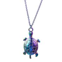 Zinklegering Animal Hangers, Zinc Alloy, Zeeschildpad, kleurrijke vergulde, mode sieraden, multi-gekleurde, 16x4x30mm, Verkocht door PC