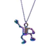 Zinc Alloy Pendler, Skeleton, farverig forgyldt, mode smykker, flerfarvede, 19x6x24mm, Solgt af PC