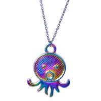 Zinc Alloy Animal Pendants Octopus colorful plated fashion jewelry multi-colored Length 45 cm Sold By PC