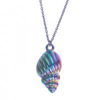 Zinc Alloy Pendants Shell colorful plated fashion jewelry multi-colored Length 45 cm Sold By PC