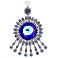 Hængende ornamenter, Zinc Alloy, med Lampwork, Evil Eye, forgyldt, flere farver til valg, 265mm, Solgt af PC