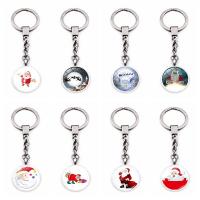 Zinc Alloy Key Clasp with Glass Christmas Design & time gem jewelry & for woman 100mm Sold By PC