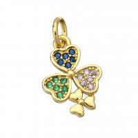 Cubic Zirconia Micro Pave Brass Pendant gold color plated micro pave cubic zirconia Approx 2mm Sold By Lot