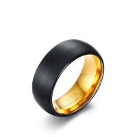 Wolfraam staal Finger Ring, plated, verschillende grootte voor keus & voor de mens, 8mm, Verkocht door PC