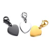 Stainless Steel chiave del catenaccio, acciaio inox, Cuore, placcato, unisex, nessuno, 25x21mm, Venduto da PC