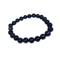 Natural Blue Goldstone Pulseiras, Arenito Azul, unissex, azul, comprimento Aprox 15 inchaltura, vendido por PC