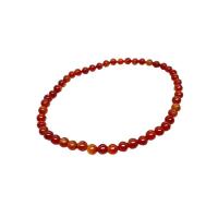 Red Agate Armbånd, Unisex, rød, Længde Ca. 15 inch, Solgt af PC