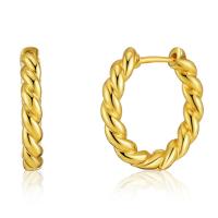 Orecchini cerchietti Hoop ottone, placcato, gioielli di moda & per la donna, dorato, 20mm, Venduto da coppia