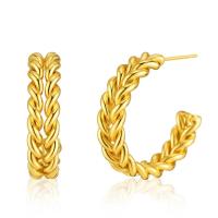 Brass Stud Earring 18K gold plated fashion jewelry & for woman golden Sold By Pair