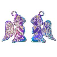 Zinc Alloy Pendler, Angel, farverig forgyldt, mode smykker, flerfarvede, 19x24mm, Længde 45 cm, Solgt af PC