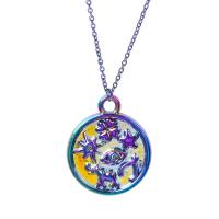 Zinc Alloy Pendants colorful plated fashion jewelry multi-colored Length 45 cm Sold By PC