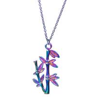 Zinc Alloy Pendants Bamboo colorful plated fashion jewelry multi-colored Length 45 cm Sold By PC