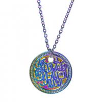 Zinc Alloy Pendants colorful plated fashion jewelry multi-colored Length 45 cm Sold By PC