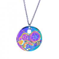 Zinc Alloy Pendants colorful plated fashion jewelry multi-colored Length 45 cm Sold By PC