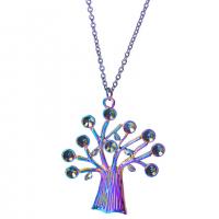 Zinc Alloy Pendants colorful plated fashion jewelry multi-colored Length 45 cm Sold By PC