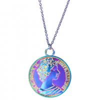 Zinc Alloy Pendants colorful plated fashion jewelry multi-colored Length 50 cm Sold By PC