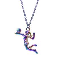 Zinc Alloy Pendants colorful plated fashion jewelry multi-colored Length 45 cm Sold By PC