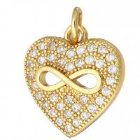 Cubic Zirconia Micro Pave Brass Pendant gold color plated micro pave cubic zirconia & hollow Approx 2mm Sold By Lot