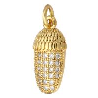 Cubic Zirconia Micro Pave Brass Pendant gold color plated micro pave cubic zirconia Approx 2mm Sold By Lot