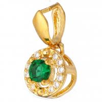 Cubic Zirconia Micro Pave Brass Pendant gold color plated micro pave cubic zirconia & hollow Approx 4mm Sold By Lot