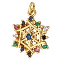 Cubic Zirconia Micro Pave Brass Pendant gold color plated micro pave cubic zirconia Approx 2mm Sold By Lot