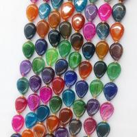 Naturlig Drage Veins Agate perler, Teardrop, poleret, du kan DIY, blandede farver, 7x14x18mm, Solgt Per 39 cm Strand