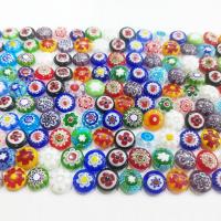 Millefiori Slice Lampwork Beads Millefiori Lampwork Round polished DIY mixed colors Sold Per 39 cm Strand