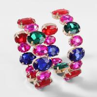 Zinc Alloy Stud Earring fashion jewelry & for woman & with glass rhinestone Sold By Pair