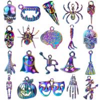 New Hot Halloween Jewelry and Decor Zinc Alloy colorful plated fashion jewelry multi-colored 10-50mm Sold By Bag